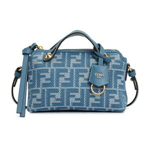 FENDI FF Jacquard Shopper Tote Shoulder Bag Brown